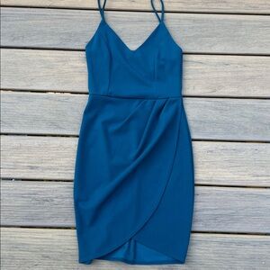 Lulus Teal Blue Spaghetti Strap Dress Semi Formal Wedding Attire